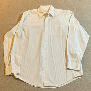 Brooks Brothers Men's Striped White Shirt